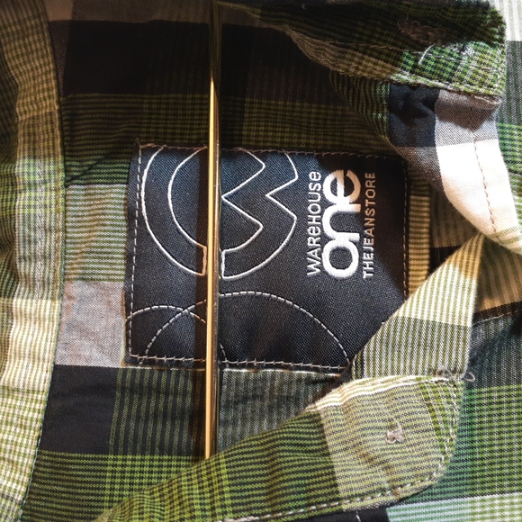 Warehouse One Green Button Down - Picture 2 of 4